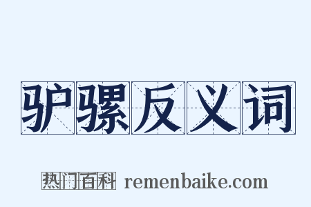 驴骡反义词是什么意思的图片
